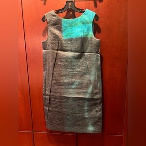 Marni Teal and Gray Midi Dress